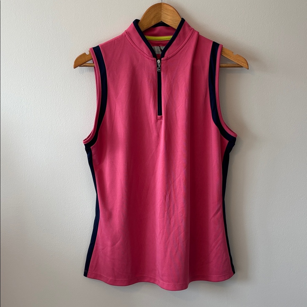 Callaway Sleeveless Pink Top with Zipper